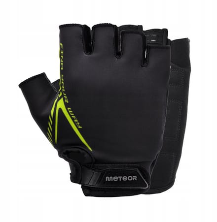 Meteor MX12 - Fietshandschoenen - Maat M, Zwart/neon geel