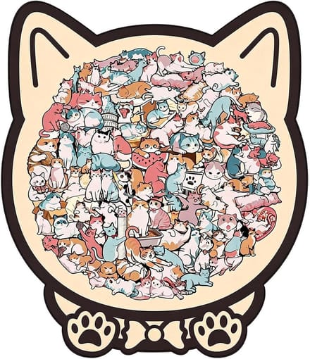 Houten Puzzel - Dieren Puzzel - Ontspanning Thuis - Decoratief Stuk - 25 x 25 cm - Multicolor