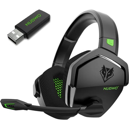 NUBWO G06 Draadloze Gaming Headset voor PS5 PS4 PC Laptop Ruisonderdrukkende Over-Ear Hoofdtelefoon met Microfoon groen