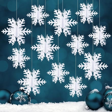 3D Sneeuwvlokken - Kerstdecoratie - Feestelijke Sfeer - Uniek 3D Ontwerp - 24 Stuks - Wit