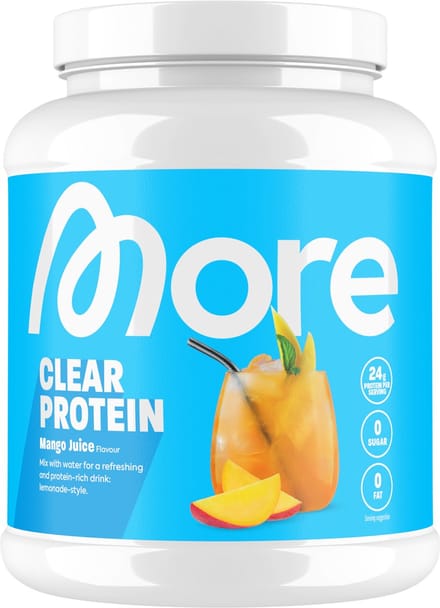 MORE NUTRITION Clear Whey Isolate Proteine Poeder, Mango Juice, 600 g, 20 Porties Heldere Wei Poeder – Lactosevrij Eiwitshake