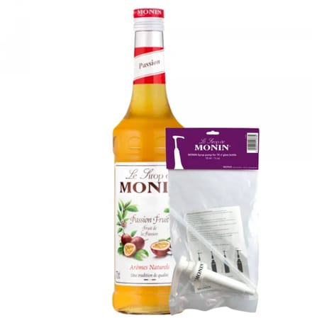 Monin Siroop Passion 70 cl + Pompje