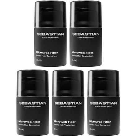 5x Sebastian Microweb Fiber Elastic Hair Texturizer 45ml