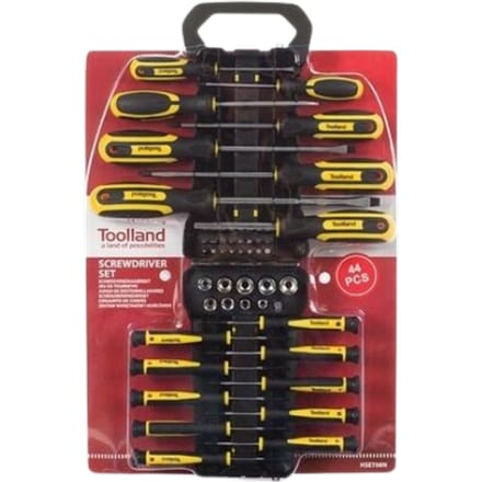 Toolland HSET08N Schroevendraaier & Bitset - 44 stuks
