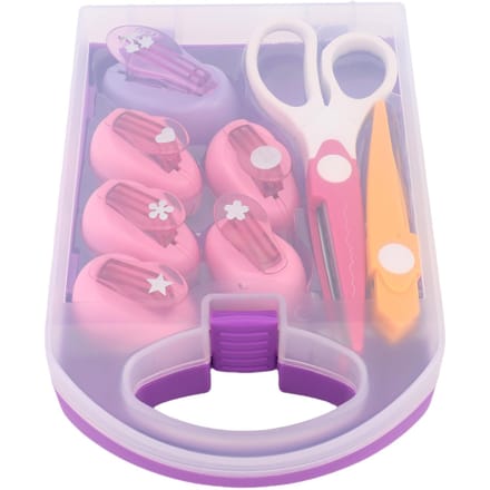 Ensemble d'artisanat perforateur Forme multiple Perforatrice artisanale et ciseaux pour scrapbooking artisanat white