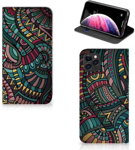 Apple iPhone 11 Pro Max Hoesje met Magneet Aztec