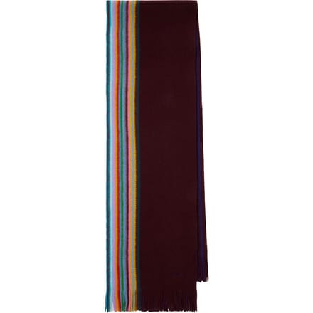 Paul Smith Scarf Multi Edge Reversible Burgundy/ Borde Größe: OS | Schals Outlet | Herren | Braun