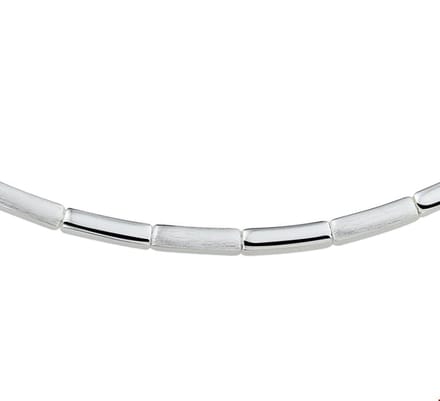 Zilver Gerhodineerde Collier poli/mat 3 1326310 45 cm