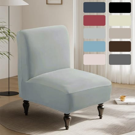 Housse de tabouret grasse en soie de lait de bufflonne imperméable élastique Housse de fauteuil simple Housse de chaise d'hôtel Housse de protection 33*46.6*22.9 cm gray