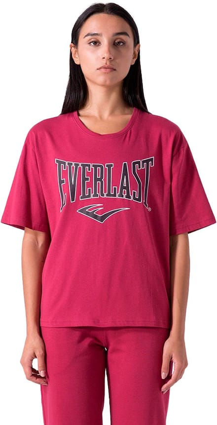 Everlast Oversize Logo T-shirt Met Korte Mouwen Roze M Vrouw