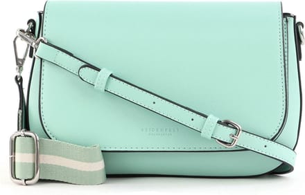 SEIDENFELT MANUFAKTUR Schoudertas Lian Saddle Fresh Turquoise