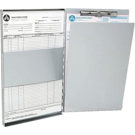Westcott klembord - met opbergvak - Aluminium - A4 - open zijkant - AC-E17004