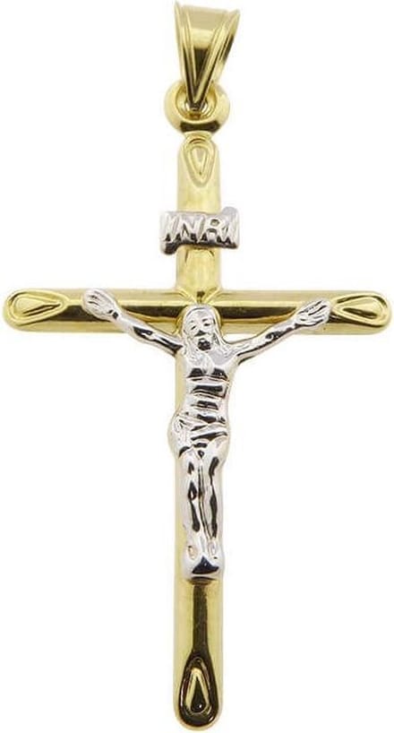 Bicolor gouden Christus kruis
