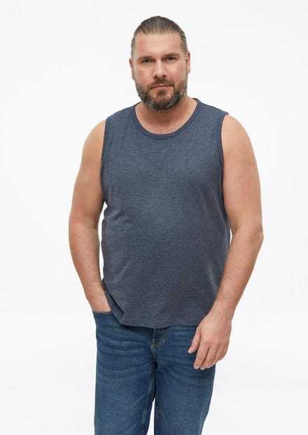 Zachte gemengde katoenen tanktop met ronde hals s.Oliver