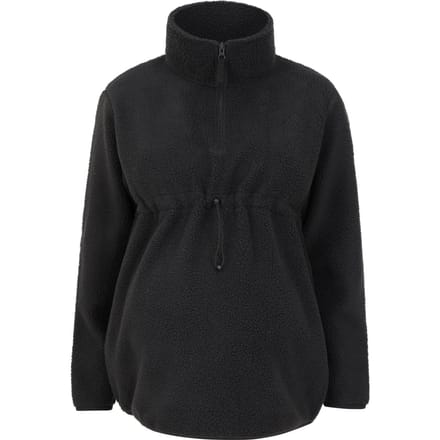 Mountain Warehouse Dames/Dames Sherpa Half Rits Zwangerschaps Fleece Top (Zwart)