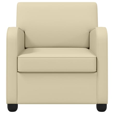 vidaXL - Fauteuil - Crèmekleurig - Kunstleer