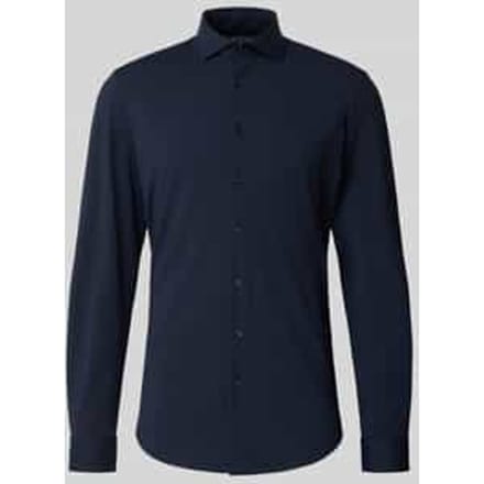 slim fit zakelijk hemd met haaikraag