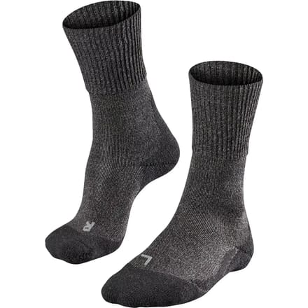 FALKE TK1 Wool anti-blaar dik wol functioneel materiaal wandelsokken dames grijs - maat 41-42
