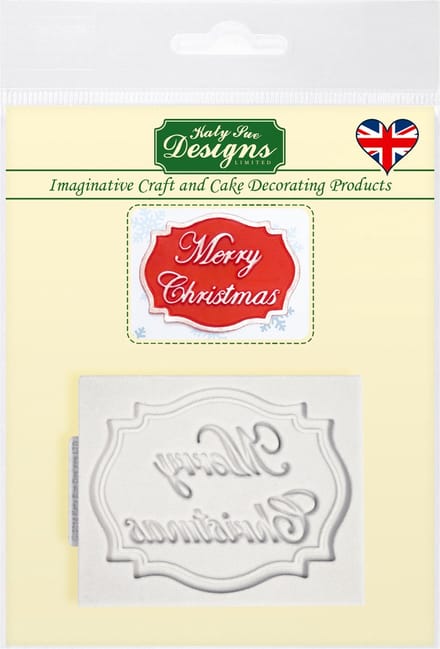 Katy Sue Mould Mini Plaque Merry Christmas