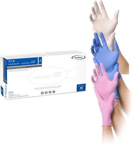 MaiMed Solution 100 nitril handschoenen - M - Wit - 100 stuks - CAT III