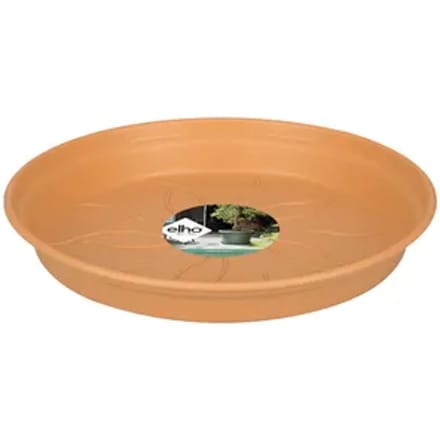 Elho Green Basics Schotel 25 - Schotel voor Binnen en Buiten - Kweken en Oogsten - Ø 25.5 x H 3.6 cm - Mild terra