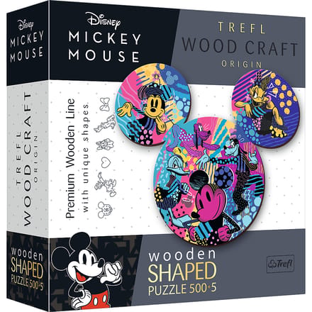 Trefl puzzel hout Mickey Mouse 500+5 stukjes Disney cartoon.
