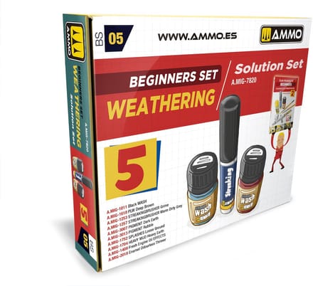 AMMO by Mig Jimenez Modelbouwdecoratie - MIG 7820 Modelbouw Verwering Set voor Beginners Effecten set