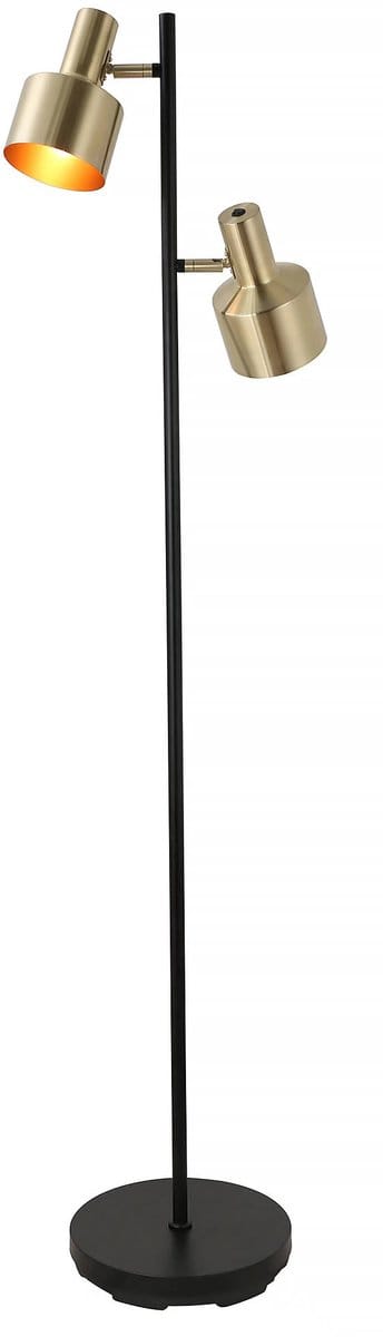 Artdelight - Vloerlamp Twinkle 2 lichts H 150 cm zwart goud