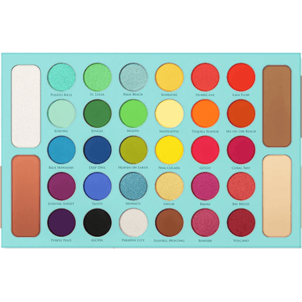 docolor Tropical oogschaduwpalet met 34 kleuren