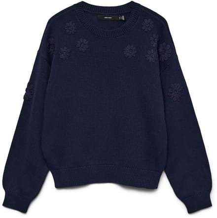 VERO MODA - VMDAISY EMB LS O-NECK PULLOVER BOO - Dames - Gebreide truien