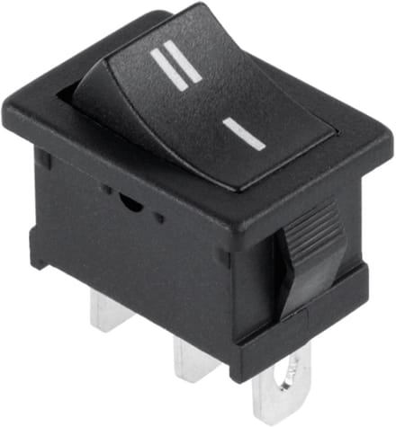 Schakelaar - ON/ON - 3A - 250V - Zwart