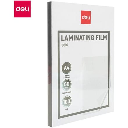 Deli Laminatiezakken, Documentbeschermingsmaterialen, Brief-formaat, Transparant, 1-stuks