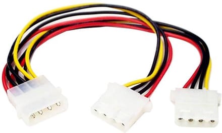 StarTech.com LP4 to 2x LP4 Power Y Splitter Cable