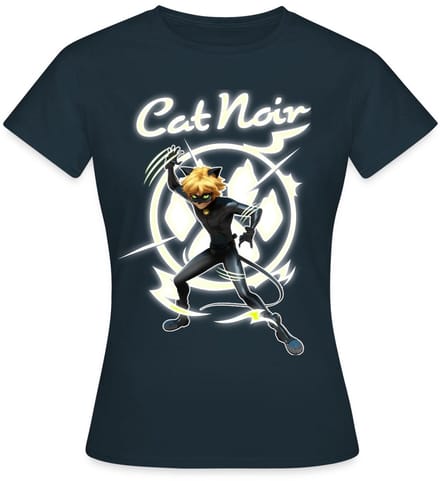 Miraculous Cat Noir Adrien Superheld T-Shirt Dames