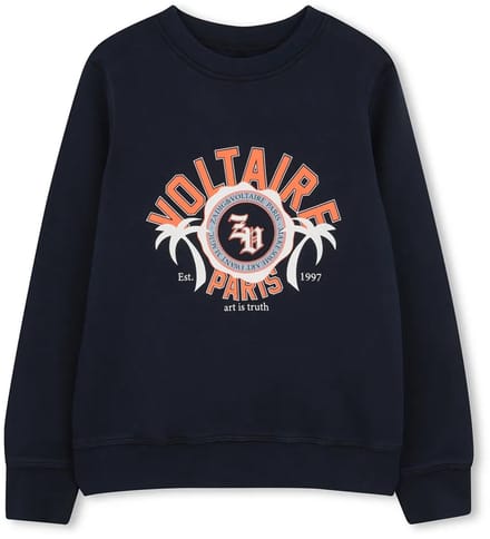 Zadig & Voltaire X60587 Sweatshirt Blauw 8 Years Jongen