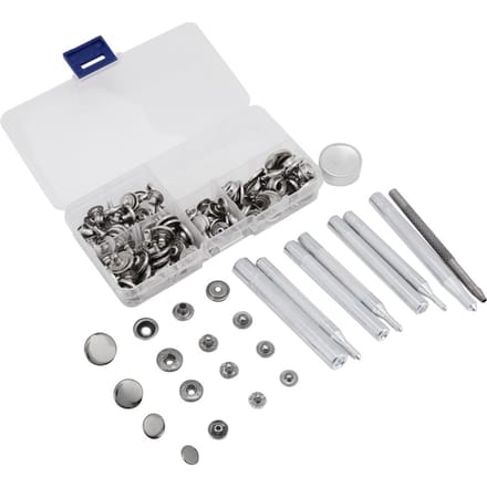 40 ensembles de boutons-pression à pression pour cuir, jeans, accessoires, outils de base, argent white