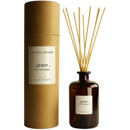 L'Olphactory, Thé à la Menthe et Basilic, Bâtonnets Parfumés, Diffuseur d'Arômes par Capillarité, 500 ml