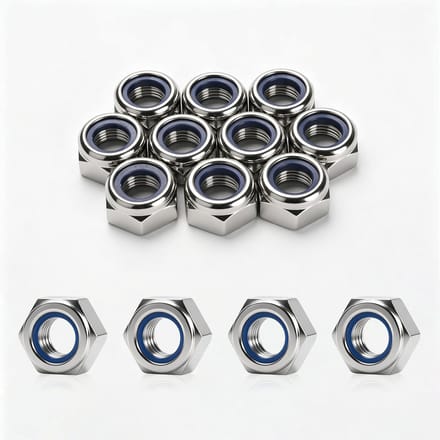 Solidchoice - Assortiment M12 Roestvrij Stalen Borgmoeren (10 stuks)
