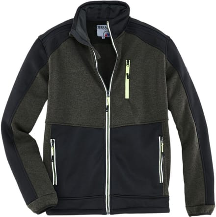 Strickfleecejack maat M donkergroen/zwart/lime TERRAX