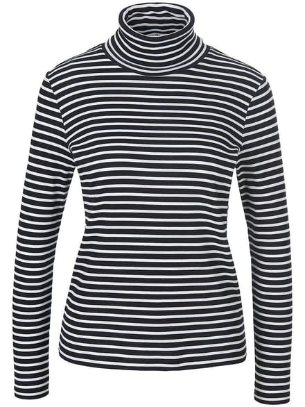 Colshirt lange mouwen Van Peter Hahn zwart
