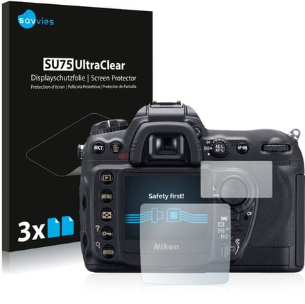 Savvies - Screenprotector voor Nikon D200 - Folie Beschermfolie transparant 6 Stuks