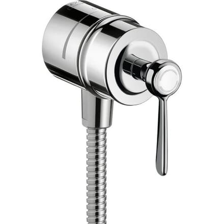 AXOR Montreux Fixfit Stop hose connector with shut-off valve and lever handle 16883000