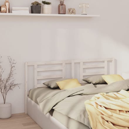 vidaXL - Hoofdbord - 166x4x100 - cm - massief - grenenhout - wit