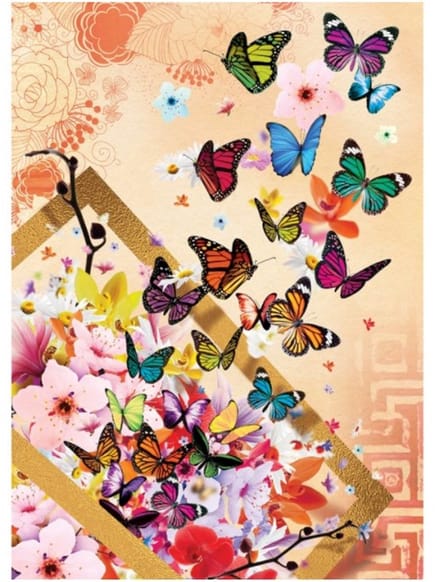 Art Puzzel Spring Breeze – 500 Stukjes – 48 x 34 cm – Vlinders en Bloemen