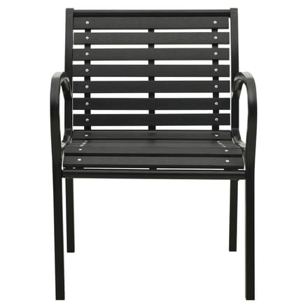vidaXL - Tuinstoelen - 2 - st - staal - en - HKC - zwart