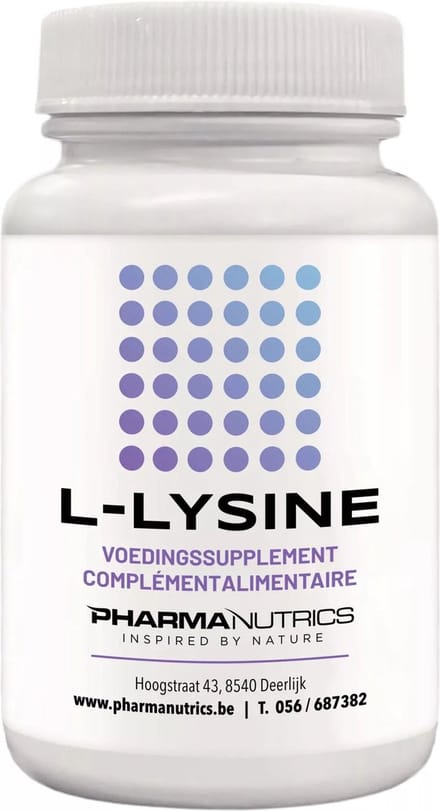 L-LYSINE Pharmanutrics 60 v-caps - zuiver - Koortsblaasjes - Aften - Natuurlijk produkt