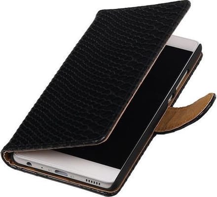 BestCases.nl Huawei Ascend G610 Slang booktype hoesje Zwart
