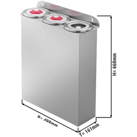 GGM Gastro Set Dreifach Becherspender - Kunststoff - Anbauversion