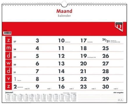 Maandkalender 2025 quantore
