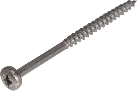 Hoenderdaal Spaanplaatschroef RVS-A2 cilinderkop PZ2 deeldraad 5.0X60/35 (per 200 stuks)